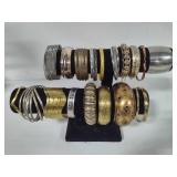 Mixed Metals Lot of Gold & Silver Tone Bracelets