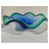 Pretty Blue/Green Glass Art