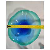 Pretty Blue/Green Glass Art