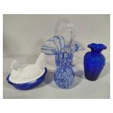 Beautiful Blues Glass Art Lot