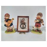 Porcelain Figurines & Vintage Hummel Clock