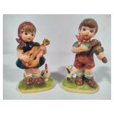 Porcelain Figurines & Vintage Hummel Clock