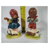 Porcelain Figurines & Vintage Hummel Clock