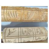 Wood Rolling Pins w/Pattern & Assorted Wood Items