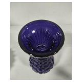 Deep Purple & Black Glass Decor Pieces