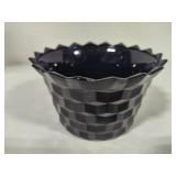 Deep Purple & Black Glass Decor Pieces