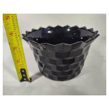Deep Purple & Black Glass Decor Pieces