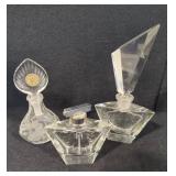 Princess House & Vintage Crystal/Glass Perfume Bottles
