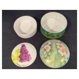 Floral/Fruit Trinket Boxes w/Lids