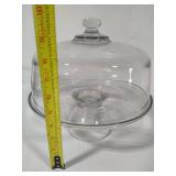 Heavy Glass Cake Plate on Pedestal w/Lid
