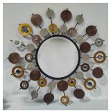 MCM Hanging Mirror w/Metal Accents