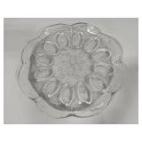 Anchor Hocking Savannah Clear Glass 12" Egg Server