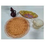 Pretty Colored & Depression Glass Lot