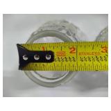 Heart Shaped Art Glass Bowl & Two Glass Shades
