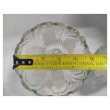 Heart Shaped Art Glass Bowl & Two Glass Shades