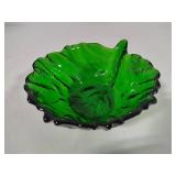 Blenko Art Glass Cabbage Leaf Bowl