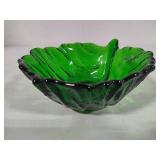 Blenko Art Glass Cabbage Leaf Bowl