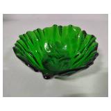 Blenko Art Glass Cabbage Leaf Bowl