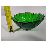 Blenko Art Glass Cabbage Leaf Bowl