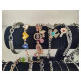 Lot of Costume Charm Bracelets