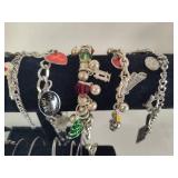Lot of Costume Charm Bracelets