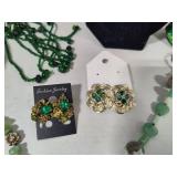 Gorgeous Green Costume Jewelry Lot