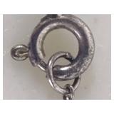 925 Stamped Pearl Pendant & Chain