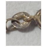 925 Stamped Pretty Aqua Colored Glass Jewelry