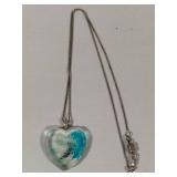 925 Stamped Pretty Aqua Colored Glass Jewelry