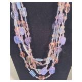 Joan Rivers Pink Czech Glass Beaded Necklace