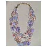 Joan Rivers Pink Czech Glass Beaded Necklace