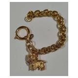 Joan Rivers Vintate Charm Bracelet w/Yorkie Charm