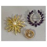 Ciner, B David & Emmons Brooches