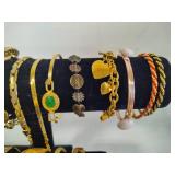 Lot of Mixed Metals Costume Bracelets
