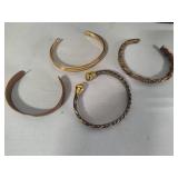 Lot of Mixed Metals Costume Bracelets