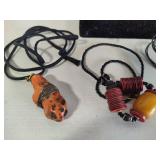 Lot of Stone/Leather Band/Beaded Costume Jewelry