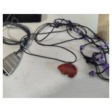 Lot of Stone/Leather Band/Beaded Costume Jewelry