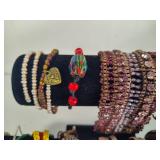 Lot of Stone/Leather Band/Beaded Costume Jewelry