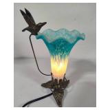Tiffany Style Hummingbird Tulip Flower Lamp