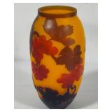 Emile Galle Style Beautiful Amber Vase