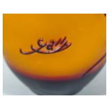 Emile Galle Style Beautiful Amber Vase