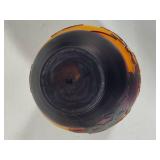 Emile Galle Style Beautiful Amber Vase