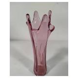 Pink Finger Swung Glass Vase