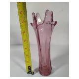 Pink Finger Swung Glass Vase