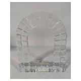 Mikasa Clear Crystal Cathedral Arch Photo Frame, France Luminarc Triangular Vase & Silver Tone Vase