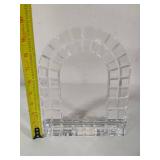 Mikasa Clear Crystal Cathedral Arch Photo Frame, France Luminarc Triangular Vase & Silver Tone Vase