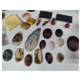 Large Lot of Stone Jewelry w/Cabochons & Misc Repair Stones