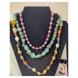 Large Lot of Stone Jewelry w/Cabochons & Misc Repair Stones