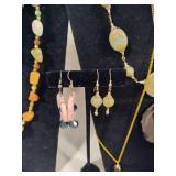 Large Lot of Stone Jewelry w/Cabochons & Misc Repair Stones