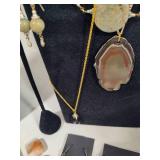 Large Lot of Stone Jewelry w/Cabochons & Misc Repair Stones